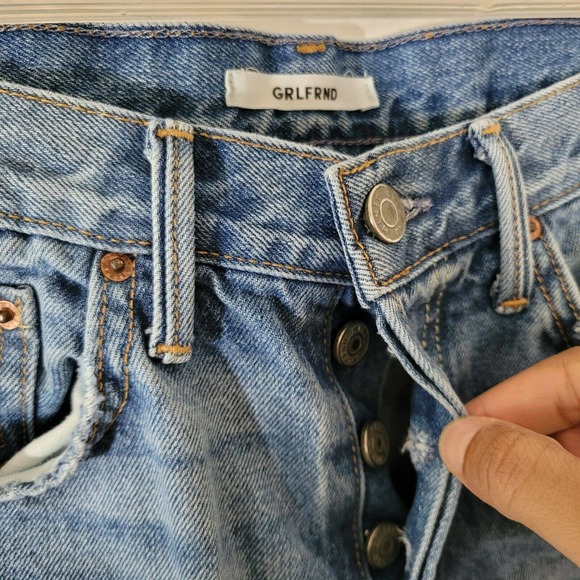 GRLFRND Karolina High Rise Skinny Button Fly Last Dance Size 28 - Picture 2 of 5